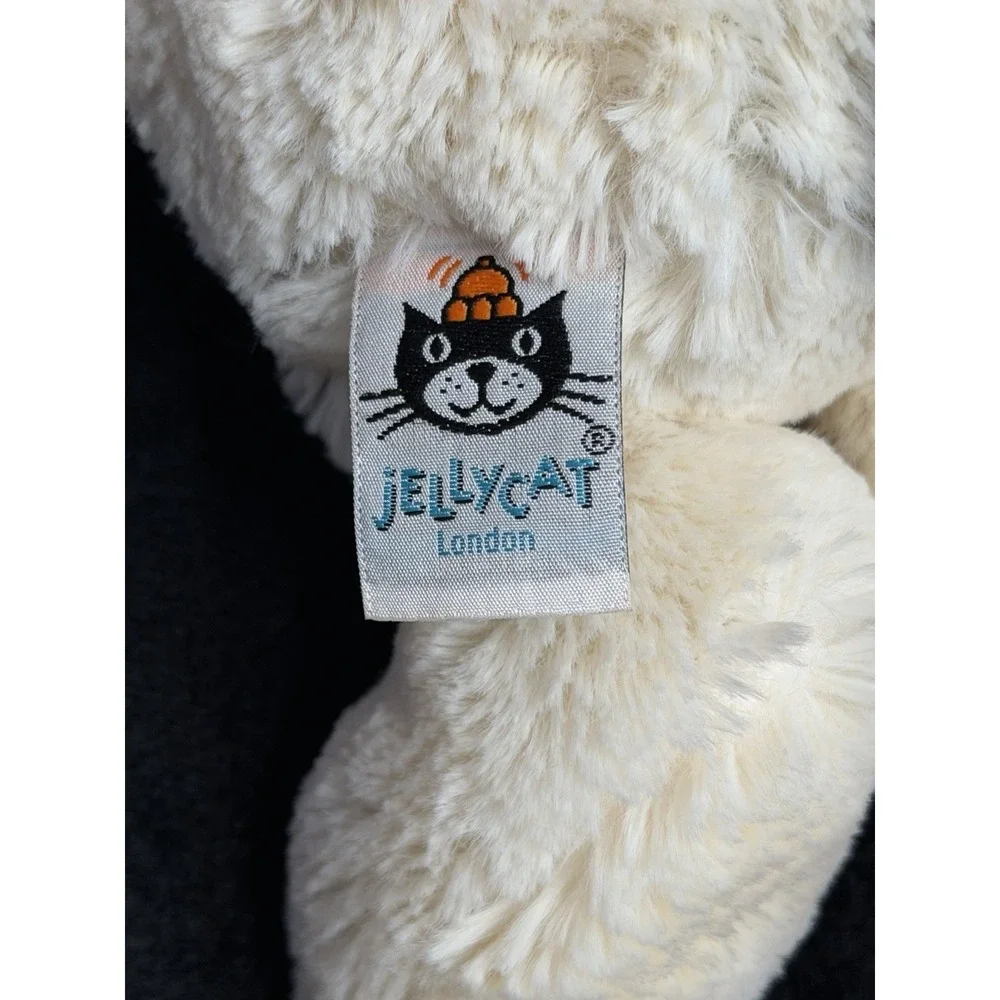 Jellycat Bashful Black White Puppy Dog Plush Stuffed Animal Soft Toy 11in